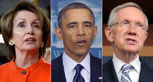 Obama, Pelosi, Reid photos