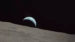 Earthrise from Apollo 17