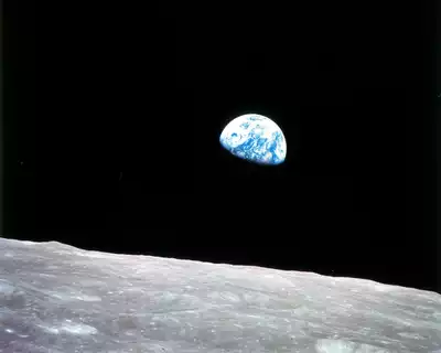 Earthrise from Apollo 17
